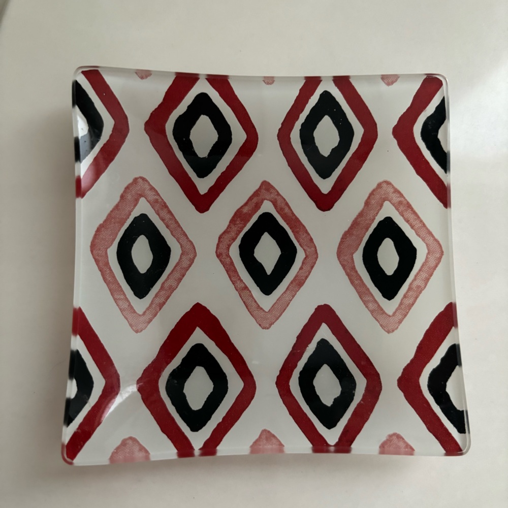 Decorative small glass tray
